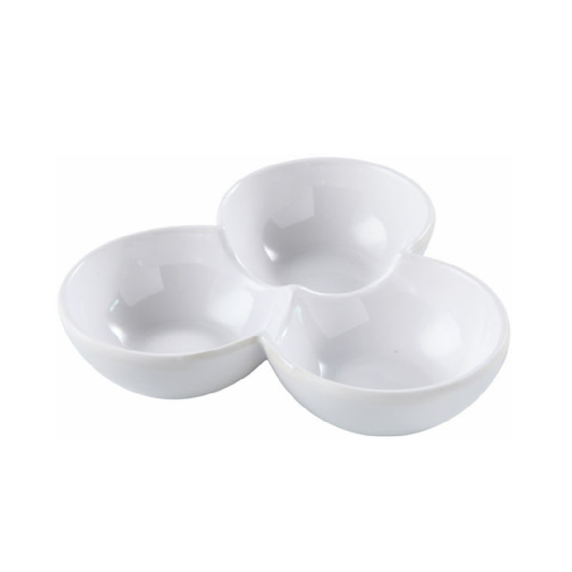 Yanco OK-817 Osaka 3-Divided Sauce Dish 7"W X 6"D X 1.5"H (per Case= 4 Dozen) (sold By Case)