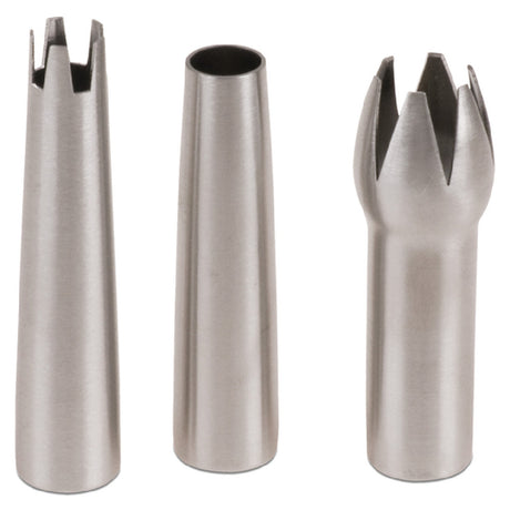 JB Prince B946 ISi Decorator Tip Set Includes: (1) Star Tip (1) Tulip Tip And (1) Straight Tip