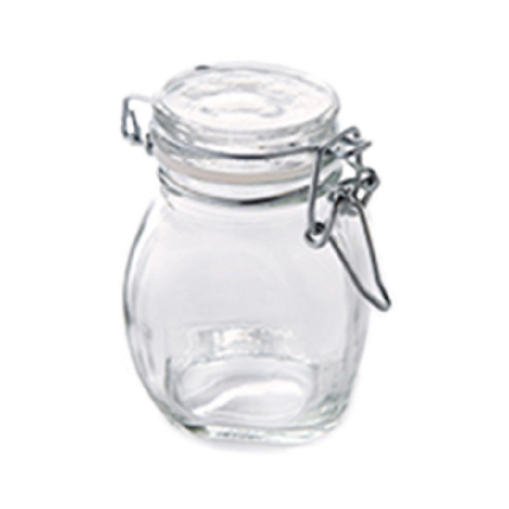 American Metalcraft HMMJ3 Mini Mason Jar 3.5 Oz. 3-1/4" X 2-3/4" (OA) With Hinged Lid