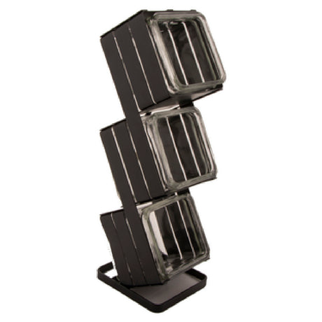 GET Enterprises MTS-34-MG-GA Urban Renewal™ Condiment Jar Stand 3-tier 12-1/2" X 5" X 9-5/8"H