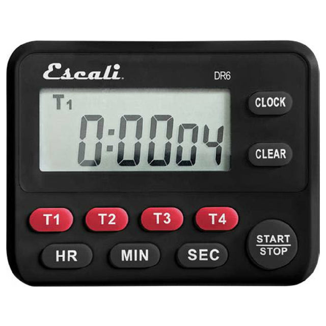 San Jamar TMDGTE Escali Four Event Digital Timer 3-1/2" X 2-3/4" X 1/2" Memory Recall