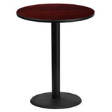 Flash Furniture XU-RD-36-MAHTB-TR24B-GG Table 36" Dia. X 43-1/8"H Bar Height