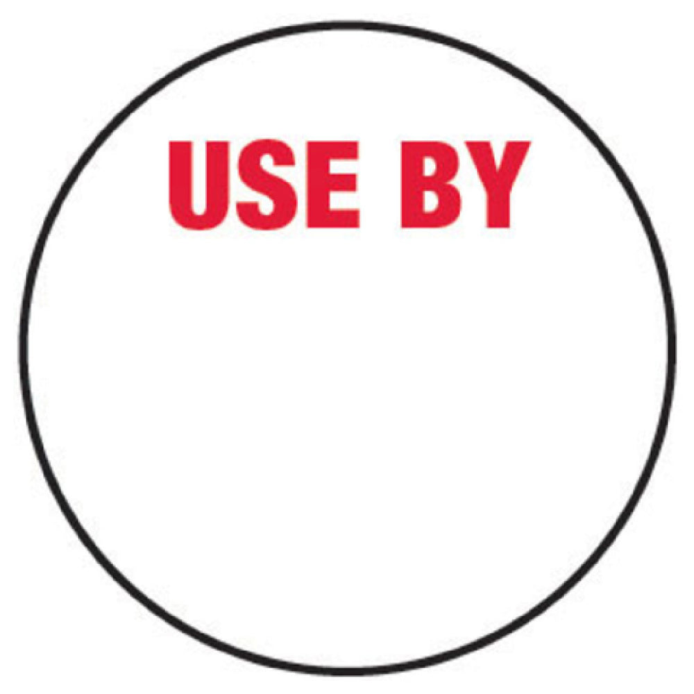 Hubert 87603 - Food Safety Label, "Use By", 1" Dia.