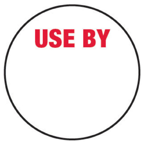 Hubert 87603 - Food Safety Label, "Use By", 1" Dia.