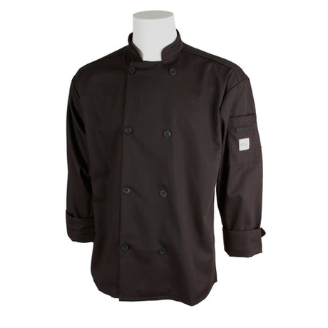 Mercer Culinary M60010BK6X Millennia® Unisex Jacket (8) Traditional Buttons Shoulder Pocket