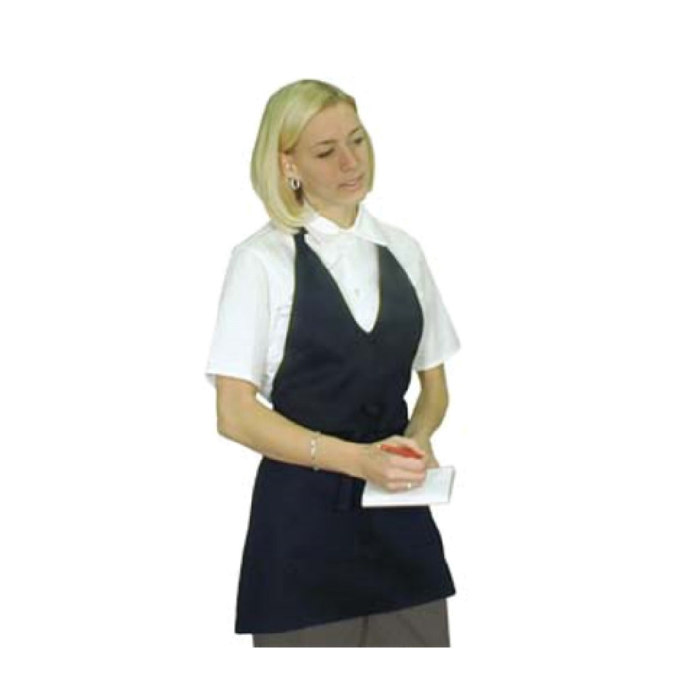 Admiral Craft TUX-3228BK Tuxedo Apron 30"L X 40" W V-neck Front