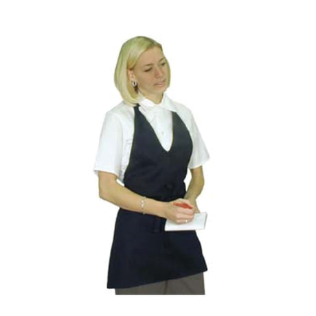 Admiral Craft TUX-3228BK Tuxedo Apron 30"L X 40" W V-neck Front