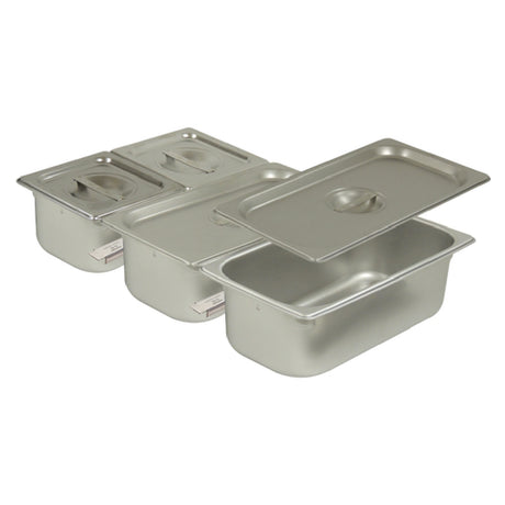 Gold Medal 8080-05 Steamer Pan & Lid Kit Includes: (2) 1/3 X 6 Pans With Solid Lids