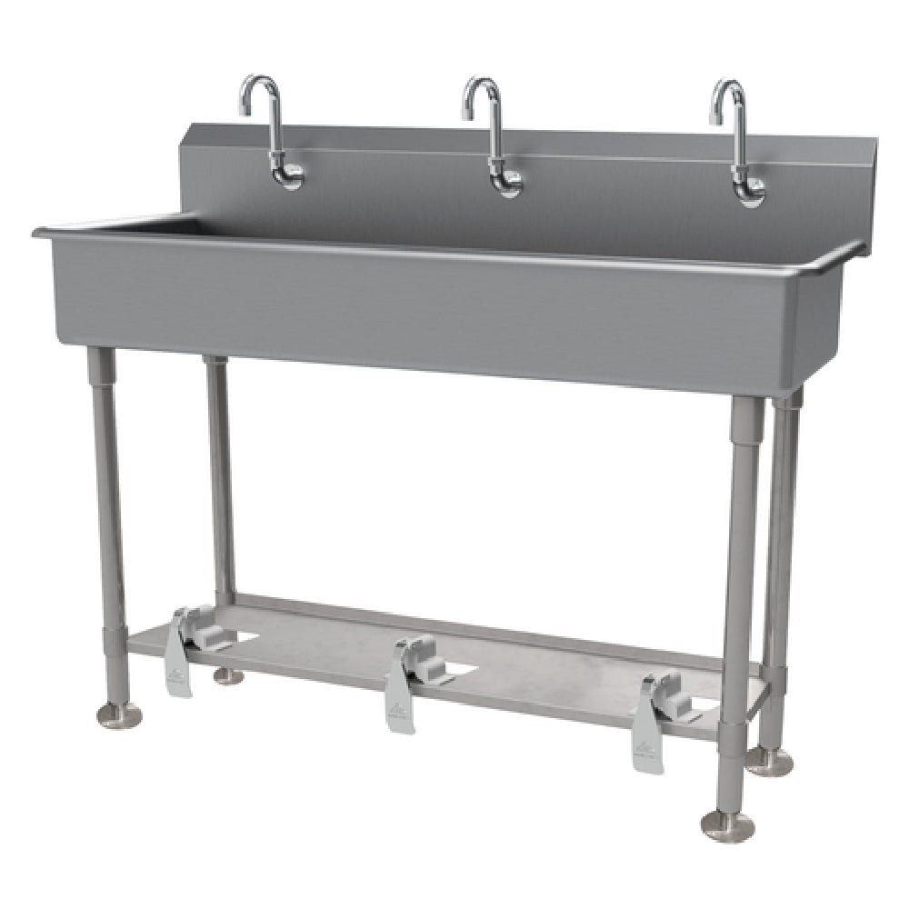 Advance Tabco FC-FM-72FV Multiwash Hand Sink Splash Mount Faucet Provision With Toe-operated Push Valve