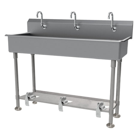 Advance Tabco FC-FM-72FV Multiwash Hand Sink Splash Mount Faucet Provision With Toe-operated Push Valve