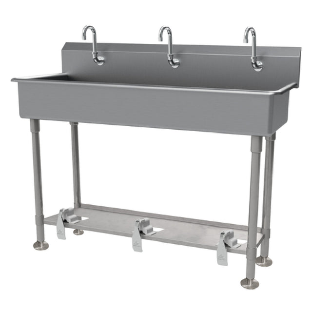 Advance Tabco FC-FM-72FV Multiwash Hand Sink Splash Mount Faucet Provision With Toe-operated Push Valve