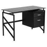 Flash Furniture NAN-WK-036-GG Computer Desk 46"W X 22-1/2"D X 30"H Tempered Glass Top