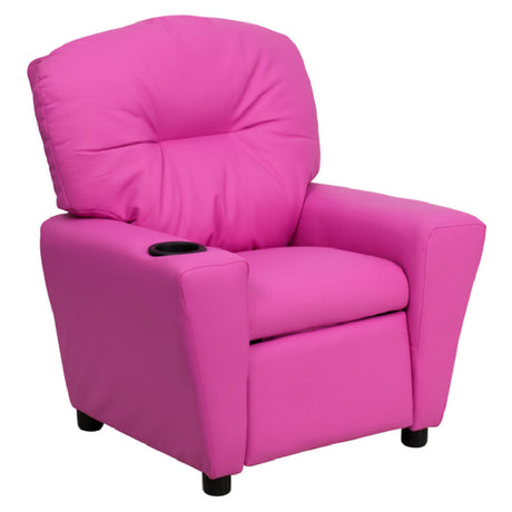 Flash Furniture BT-7950-KID-HOT-PINK-GG Kids Recliner 24-1/2"W X 25" 39"D X 28"H