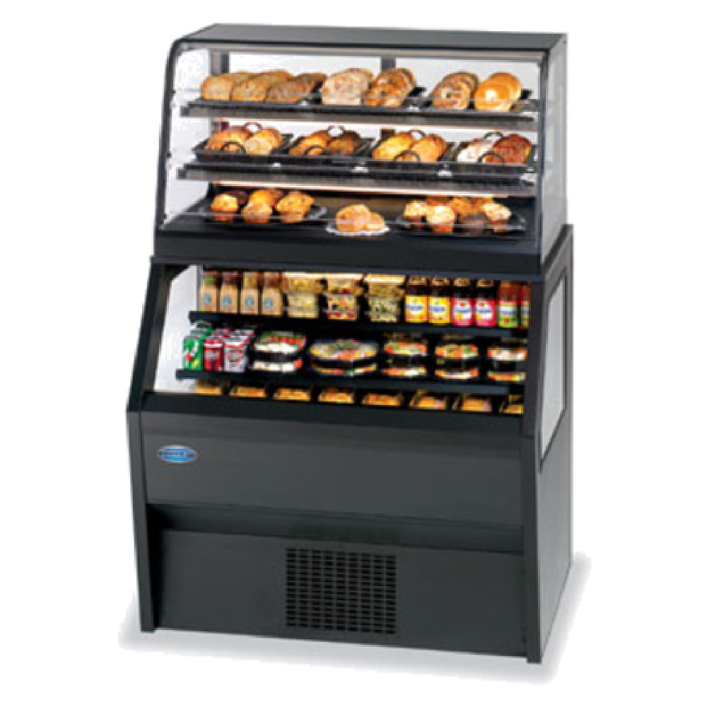 Federal Industries CD3628/RSS3SC Specialty Display Hybrid Merchandiser Refrigerated Self-Serve Bottom With Non-Refrigerated Service Top