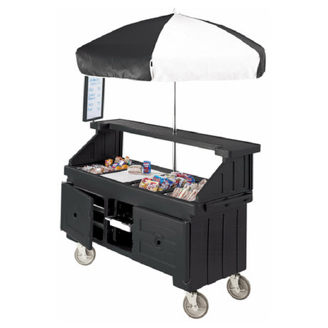 Cambro CVC724110 Camcruiser® Vending Cart 74-1/2" X 31-3/4" X 94"H (4) Full Size Counter Top Wells