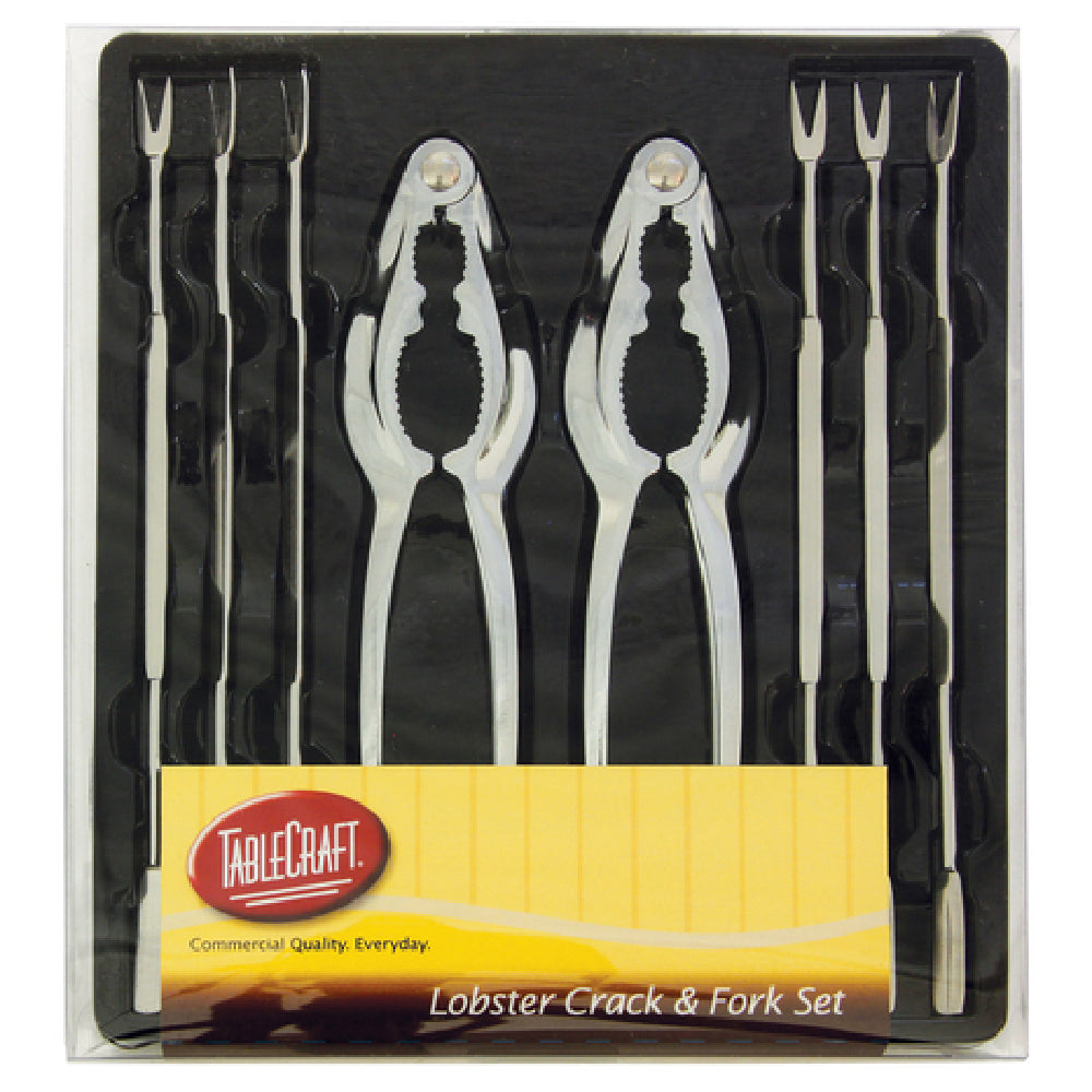 Tablecraft H76984 Cash & Carry Seafood Kit 8 Piece Includes: (2) Lobster Crackers And (6) Fork Picks