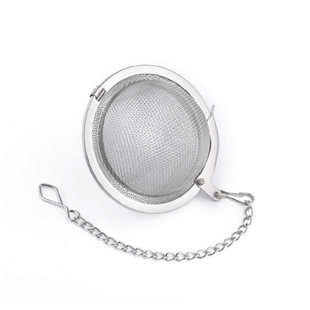 CAC China TEAB-2 Tea Ball Infuser 2" Hooked Chain Stainless Steel