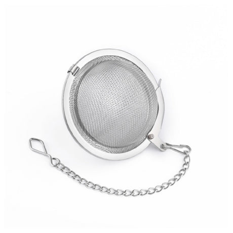 CAC China TEAB-2 Tea Ball Infuser 2" Hooked Chain Stainless Steel