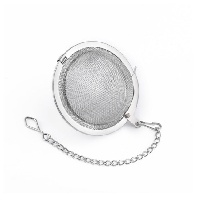 CAC China TEAB-2 Tea Ball Infuser 2" Hooked Chain Stainless Steel
