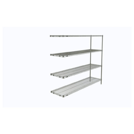 Metro AN376C Super Erecta® Add-On Shelving Unit 72"W X 18"D X 63"H (4) Wire Shelves