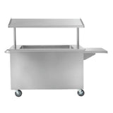 Hubert 27793 - Mobile Breakfast Cart, 26"W X 73"D X 55.75"H, With Ice Bin