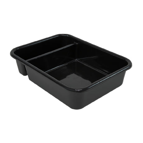 Quantum FSB-21165CS_BLACK - Bussing Tub, 15"W X 20"L X 5"H, (2) Compartment