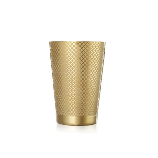 Mercer Culinary M37198GD Barfly® Diamond Lattice Shaker 18 Oz. 3-1/2" Dia. X 5"H