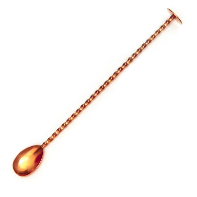 Spill-Stop 825-33 Bonzer Disc Muddler Bar Spoon 10-3/5" (25cm) Twisted Handle