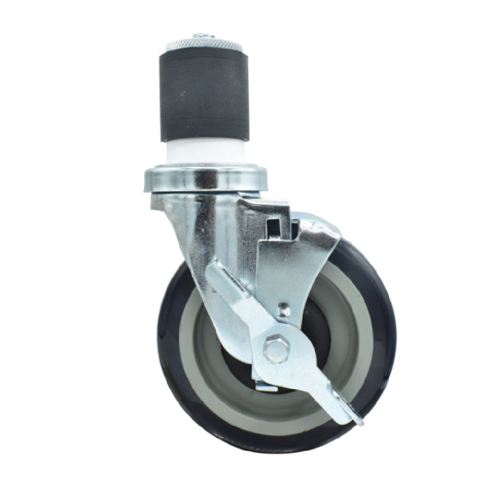 BK Resources 5SBR-4RA-PLY-TLB - Swivel Caster, 2" Expanding Stem, 5" Polyurethane Wheel