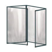 Risch TETQ 8.5X14 Deluxe Clear Sewn Menu Cover 8-1/2" X 14" Quad Pocket Fold-out