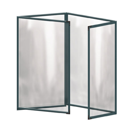 Risch TETQ 8.5X14 Deluxe Clear Sewn Menu Cover 8-1/2" X 14" Quad Pocket Fold-out