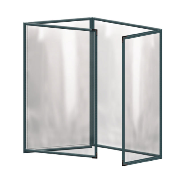 Risch TETQ 8.5X14 Deluxe Clear Sewn Menu Cover 8-1/2" X 14" Quad Pocket Fold-out