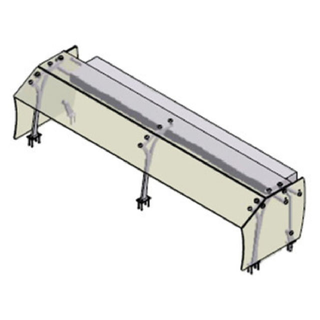 Atlas Metal VGG7-EP4-HTLT-4 Gardian™ Sneeze Guard 62-3/4"W Self-service Protector With 11-3/4" Top Shelf