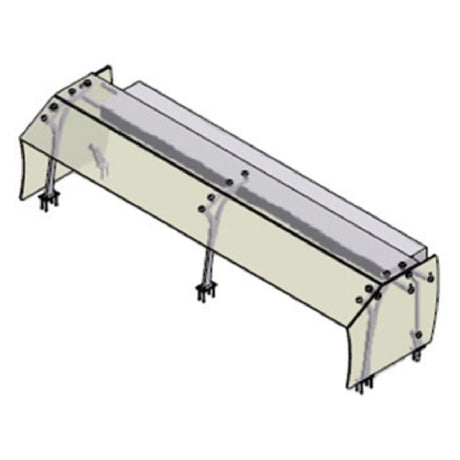 Atlas Metal VGG7-EP4-HTLT-6 Gardian™ Sneeze Guard 90-1/4"W Self-service Protector With 11-3/4" Top Shelf