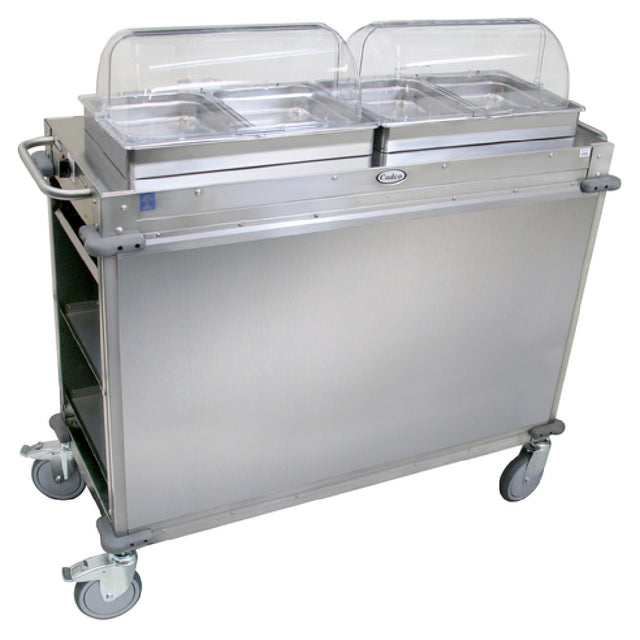 Cadco CBC-HH-LST MobileServ® Junior Mobile Hot Buffet Cart (2) Hot Full Size Buffet Servers