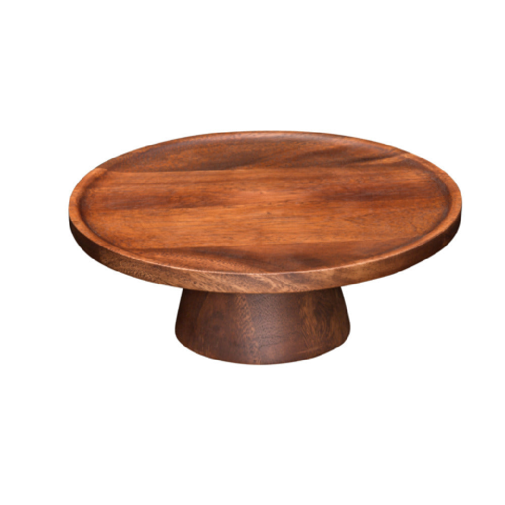 Palate & Plate WP-2052 - Cake Stand Display, 13" Dia. X 5-1/2"H, Acacia Wood