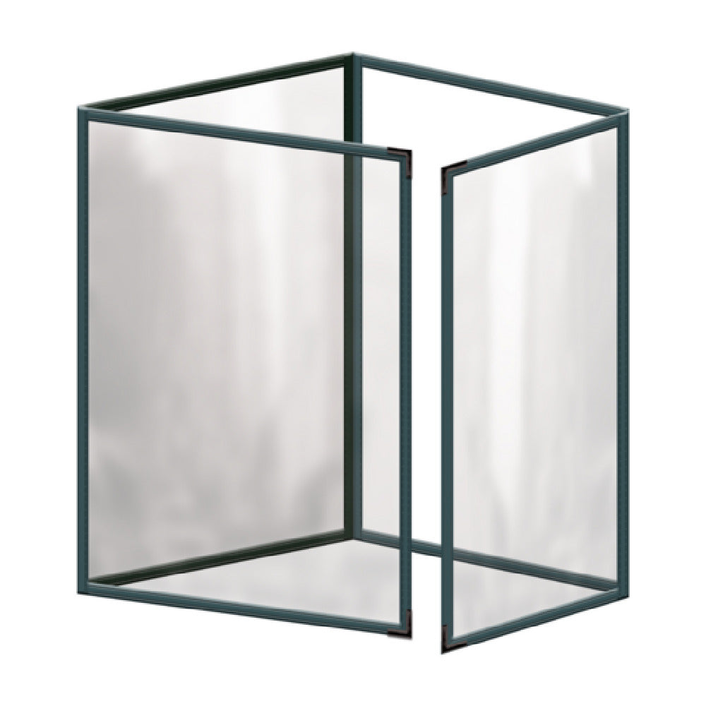 Risch TETQ 8.5X11 Deluxe Clear Sewn Menu Cover 8-1/2" X 11" Quad Pocket Fold-out