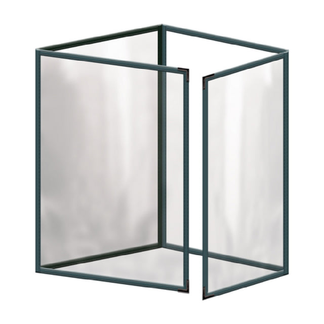 Risch TETQ 8.5X11 Deluxe Clear Sewn Menu Cover 8-1/2" X 11" Quad Pocket Fold-out