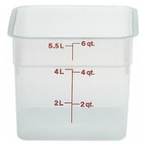 Cambro 6SFSPP190 CamSquare® Food Container 6 Qt. 8-3/8"L X 8-3/8"W X 7-1/4"H