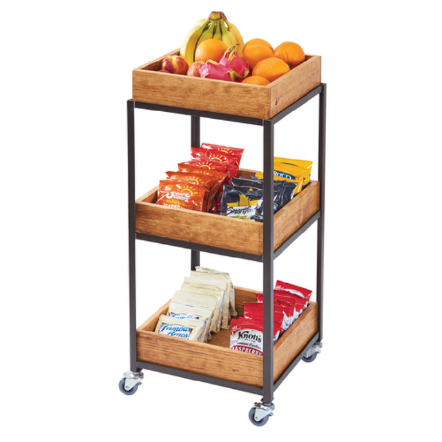 Cal Mil 3921-84 Sierra Merchandiser Cart 14-3/4"W X 14-3/4"D X 35"H 3-tier