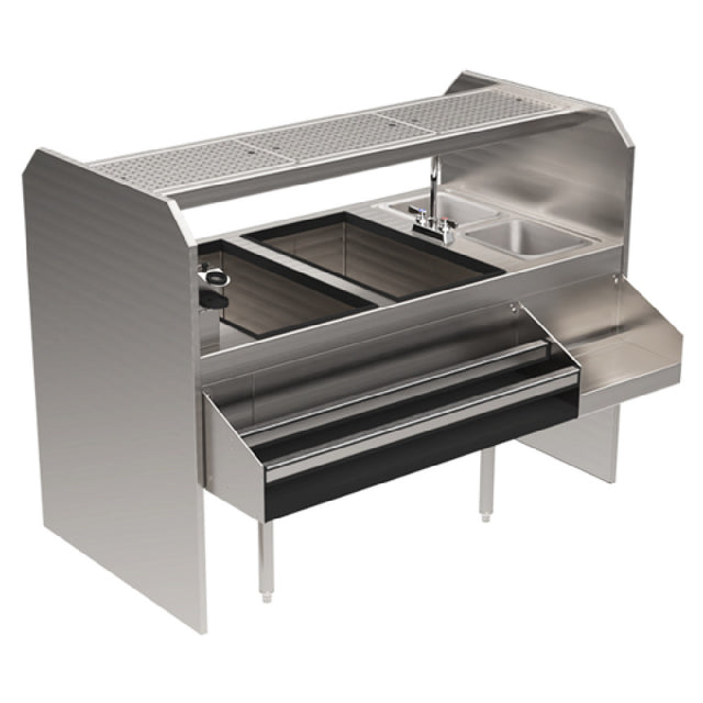 Glastender PSA-60R Assembly Style Pass-Thru Cocktail Station 60"W X 32"D Rightward Workflow