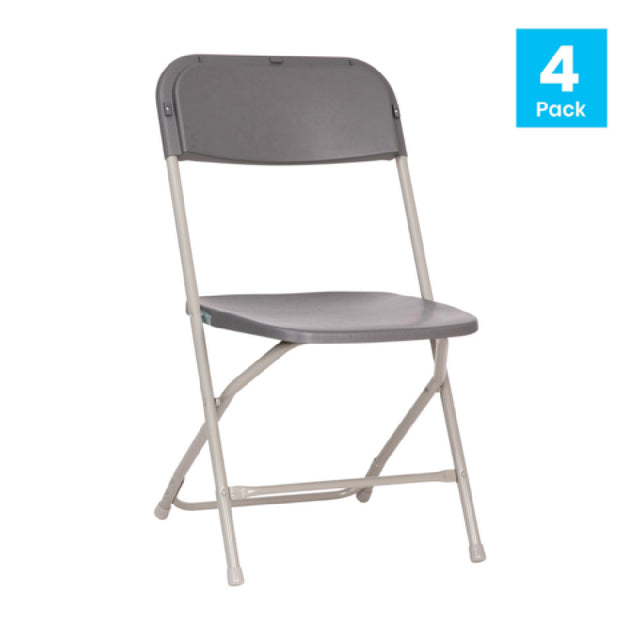 Flash Furniture 4-LE-L-3-W-GY-GG Hercules Series Big And Tall Folding Chair 650 Lb. Weight Capacity