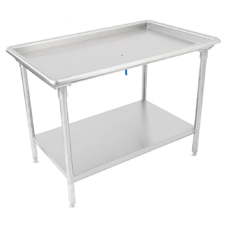 John Boos DST6-3061SSW Sorting Table 60-7/8"W X 30-3/8"D 16/300 Stainless Steel Flat Top With 2-1/4" Raised Edge