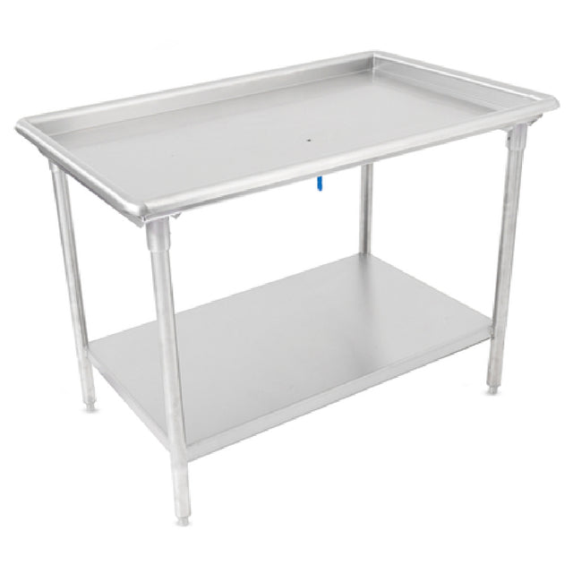 John Boos DST6-3061SSW Sorting Table 60-7/8"W X 30-3/8"D 16/300 Stainless Steel Flat Top With 2-1/4" Raised Edge