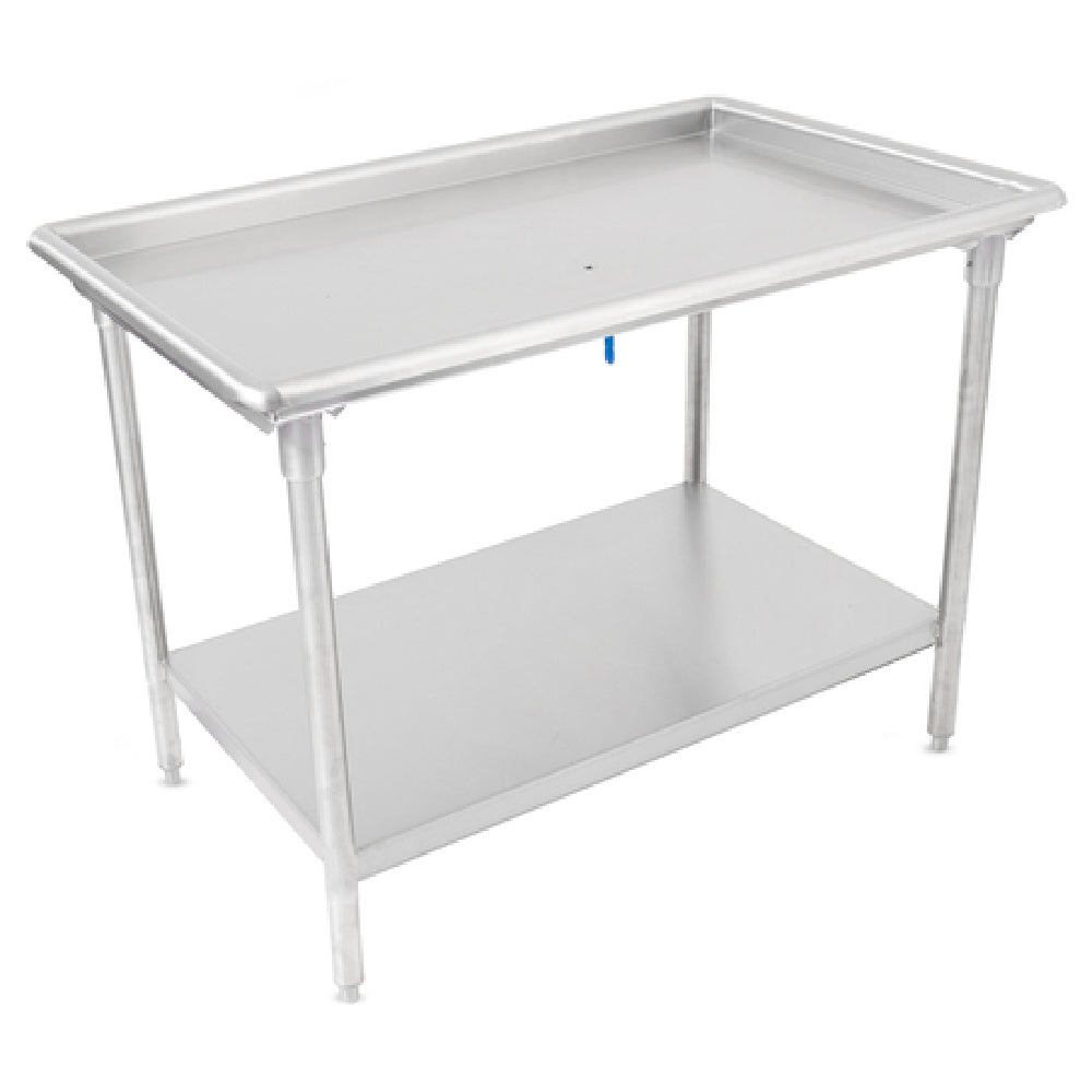 John Boos DST6-3049SSW Sorting Table 48-7/8"W X 30-3/8"D 16/300 Stainless Steel Flat Top With 2-1/4" Raised Edge