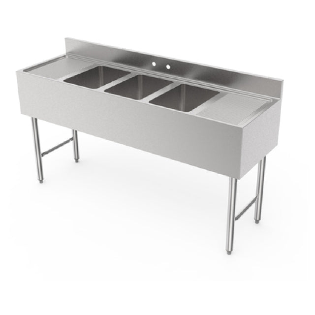 GSW USA SE10143D60B Sink Three Compartment 60"W Overall