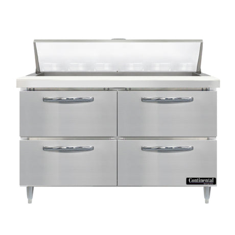 Continental Refrigerator D48N12-D Designer Line Sandwich Unit 48"W Two-section