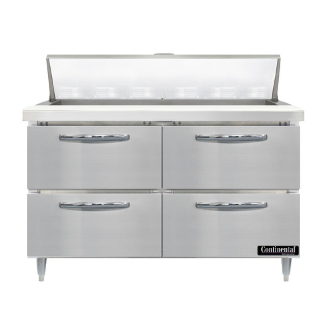 Continental Refrigerator D48N12-D Designer Line Sandwich Unit 48"W Two-section