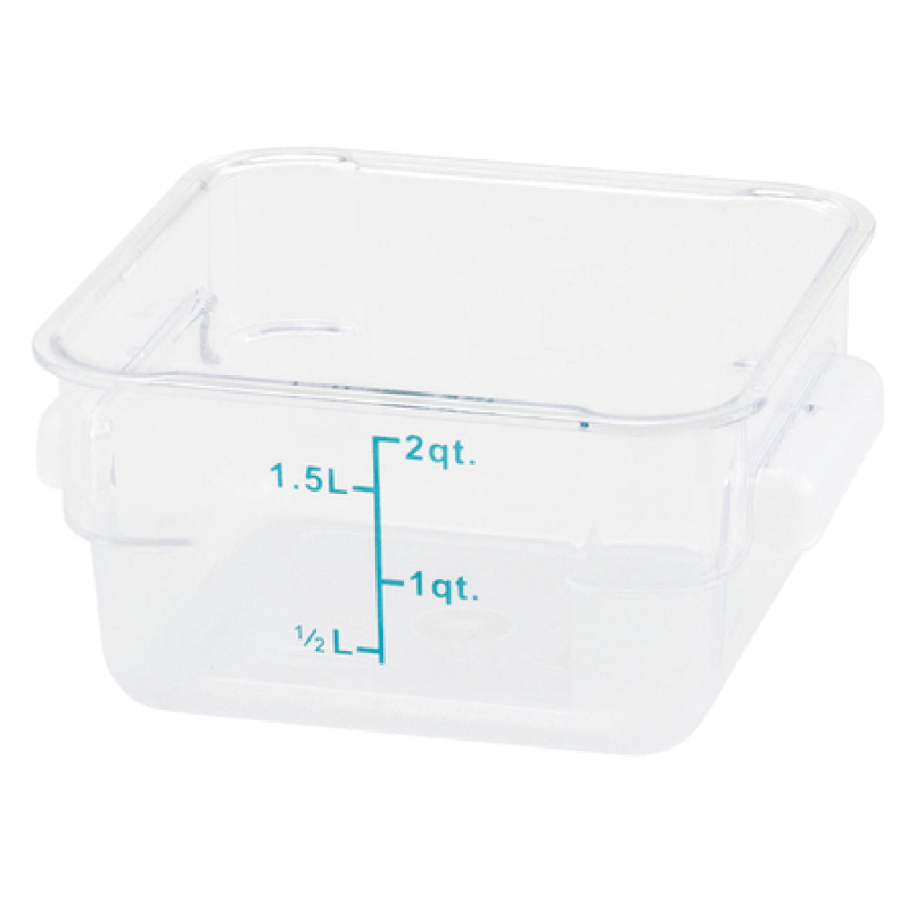 Winco PTSC-2 Storage Container 2 Qt. 7-1/16" X 7-11/16" X 3-1/4"H