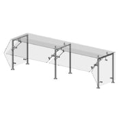 Premier Metal & Glass TM2N-A CHOICE™ Adjustable Dual-Service Sneeze Guard Single Sided Guard With Top Shelf
